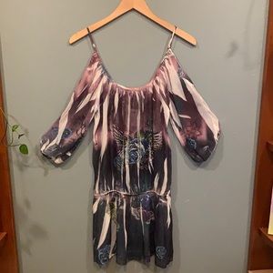 S-Twelve Sheer Cold Shoulder Dress - NWT